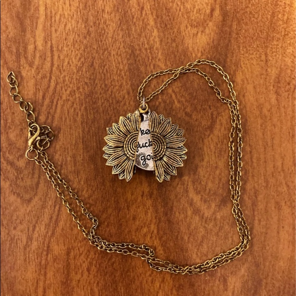 Opening Sunflower Necklace